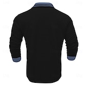 cheap Men&#039;s Vintage Polo-Men&#039;s Faith Polo Shirts Golf Shirt Long Sleeve Polo Shirts Collared Shirts WorkWear Formal Wear Festival Wear Buttons 3D Print Fall &amp; Winter Blue Purple Orange