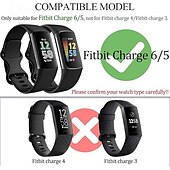 tanie Paski do zegarków Fitbit-Pasek do inteligentnego zegarka kompatybilny z Fitbit Charge 6 / Fitbit Charge 5 Pasek do smartwatcha ze stali nierdzewnej z narzędziem do usuwania Wymienna opaska sportowa Opaska na nadgarstek z