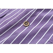 abordables Blazers pour hommes-Homme Remise de diplôme Blazer Affaires Cocktail Fête de mariage Mode Occasionnel Printemps &amp; Automne Polyester Rayures Boutons Avec Poches Confortable Simple Boutonnage veste Rose Claire Bleu Orange