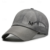お買い得  メンズ ベースボールキャップ-男性用 ベースボールキャップ 日よけ帽 トラッカーハット ブラック ネイビーブルー ポリエステル メッシュ ファッション カジュアル ストリート 日常 平織り 調整可能 サンスクリーン 高通気性