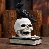 Недорогие Украшения на Хэллоуин-Хэллоуин йога скелет фигурка украшение с черепом безделушки из смолы