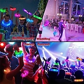 economico favore di partito-tubi pop luminosi per bambini bastoncini luminosi bomboniere per bambini braccialetti elastici con led al neon collane accessori per bambini campo da viaggio campeggio giocattoli divertenti regali per