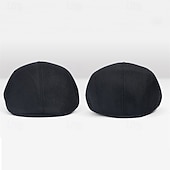 billiga Huvudbonader för herrar-Herr Platt mössa Basker Ascot hatt Newsboy hatt Svart Vit linne Mode Ledigt Brittisk Gata Dagligen Slät Justerbara Andningsfunktion