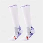 abordables Calcetines de running-Calcetines de compresión Calcetines Deportivos Calcetines para correr 1 Par Bloque de Color Hombre Calcetines de tubo A prueba de resbalones Transpirable Reductor del Sudor Cómodo Entrenamiento de