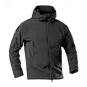 economico Softshell, pile e giacche da escursionismo-Per uomo Giacca in pile da escursione Inverno All&#039;aperto Caldo Morbido Comodo Giacche in pile Giacca leggera Cerniera intera Scalate Campeggio / Escursionismo / Speleologia Viaggi Nero Marrone Verde