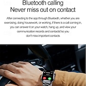 abordables Relojes inteligentes-iMosi ET585 Reloj inteligente 2.04 pulgada Smartwatch Reloj elegante Bluetooth ECG + PPG Monitoreo de temperatura Podómetro Compatible con Android iOS Mujer Hombre Llamadas con Manos Libres