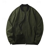 preiswerte Herrenjacken &amp; Herrenmäntel-Herren Bomberjacke übergangsjacke Täglich Leicht Tasche Frühling &amp; Herbst Klassisch Stehkragen Regulär Schwarz Gelb Rot Marineblau Königliches Blau Jacken