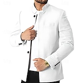 preiswerte Lässige Jacken-Unisex Leichte Jacke Freizeitjacke Chore-Jacke Casual Langlebig Tasche Frühling &amp; Herbst Solide / einfarbig Athleisure Stehkragen Standard Schwarz Weiß Wein Dunkelblau Jacken