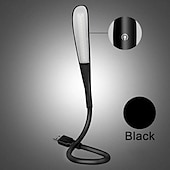 Недорогие Лампы для чтения-светодиодный светильник для книг, USB-лампа для чтения, гибкий светодиодный настольный светильник, сенсорный светильник с регулируемой яркостью, учебная лампа для ноутбука, спальни, настольное
