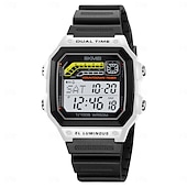 cheap Digital Watches-SKMEI Men Digital Watch Fashion Casual Business Wristwatch Luminous Stopwatch Alarm Clock Countdown Steel TPU Watch