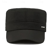 preiswerte Herrenhüte-Herren Schiebermütze Sonnenhut Kappe Schwarz Marineblau Polyester Modisch Brautkleider schlicht Strasse Täglich Buchstabe Einstellbar Sonnenschutz Atmungsaktiv
