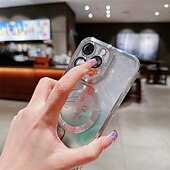 Χαμηλού Κόστους iPhone Θήκες-τηλέφωνο tok Για iPhone 16 iPhone 15 14 Pro Max Plus iPhone 13 12 11 Pro Max Πίσω Κάλυμμα Θήκη μαγνητικής προσρόφησης Διαφανής με τον Lanyard Υποστήριξη ασύρματης φόρτισης Καρδιά Διαβάθμιση χρώματος