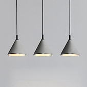 cheap Pendant Lights-Industrial Cement Pendant Light Retro Loft Ceiling Hanging Lamp Dining Room Aisle Coffee Bar Kitchen Island Pendant Lamps E27 Grey Lamp Fixture Height Adjustable