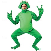 Frog Halloween Cosplay Costume Funny Costumes Carnival Costume Cosplay Adults' Men's Women's Carnival Masquerade Mardi Gras Halloween Party / Evening Masquerade Easy Halloween Costumes Dress Up4