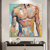 preiswerte Nude Art-Homosexuell Körper Malerei handgemachte männliche Kunst Bude Ölgemälde Männer abstrakte Ölgemälde Wand Kunst Homosexuell Körper Malerei Wand Dekor Geschenke für Schlafzimmer Wohnzimmer Bar Dekoration
