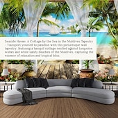 tanie Tkanina Plaży Oceanicznej-Motyw plażowy wiszący gobelin wall art duży gobelin mural decor fotografia tło koc kurtyna strona główna sypialnia dekoracja salonu