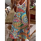 ieftine Rochii Art&amp;Design-Pentru femei Rochie Mini Rochie casual Rochie Mini Rochie de Vară Rochie de vară Stilat Sexy Casual În aer liber Vacanță Zilnic Fit regulat Gradient de culoare Fără manșon În V Negru și Alb Negru
