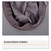 baratos Toucas para o exterior-Chapéu de sol com aba para o pescoço Unisexo Chapéu de Sol Chapéu Balde Chapéu boonie Prova-de-Água Proteção UV para Pesca Praia Campismo / Escursão / Espeleologismo Côr Sólida Fibra Acrilica Verão