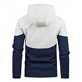 economico Fleece &amp; Giacche 3 in 1-Per uomo Giacca Softshell Giubbino da escursione All&#039;aperto Color Block Antivento Resistente all&#039;acqua Felpa con cappuccio Giacca a vento Campeggio / Escursionismo / Speleologia Viaggi Nero Blu Verde