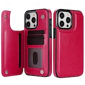 economico Cover per iPhone-telefono Custodia Per iPhone16 iPhone 15 Pro Max Plus iPhone 14 13 12 11 Pro Max Plus Mini SE Per retro Con supporto A calamita Slot per schede Retrò TPU pelle sintetica