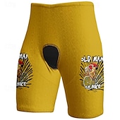 billige Shorts, tights og bukser for menn-Herre Sykkelshorts Sykkel Shorts Slank Fasong sport Grafisk Pustende Hurtigtørkende Høy Elastisitet Bekvem Gul Rosa Klær Sykkelklær