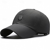 preiswerte Baseballkappe für Herren-Herren Cap Basecap Sonnenhut Kappe Schwarz Weiß Polyester Modisch Brautkleider schlicht Strasse Täglich Glatt Einstellbar Sonnenschutz Atmungsaktiv