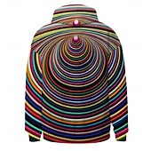 economico felpe 3d da uomo-Per uomo Pop art Felpa con cappuccio Felpe Felpa Felpa con cappuccio Manica lunga Felpa con cappuccio Con cappuccio Fantastico Stampa 3D Rosso Viola Autunno Inverno progettista