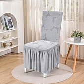 billiga Fåtöljskydd och armlöst stoltäckning-stolsöverdrag med kjolfåll elegant och snygg design mjukt och slitstarkt tyg perfekt för matsal eller speciella tillfällen ger fullt stolskydd lätt att installera och maskintvättbar