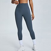 halpa Jooga-leggingsit ja sukkahousut-Naisten Joogahousut Jooga leggingsit Elastinen vyötärönauha Korka vyötärö Pilates Kuntosaliharjoitus Treenata Pyöräily Sukkahousut Yhtenäinen väri Musta Keltainen Pinkki Urheilu Urheiluvaatteet