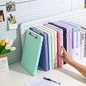 お買い得  事務用品-大容量のA4ファイルフォルダー収納ボックス、プレートクリップ付き、テスト用紙情報ブック、学生向け科目分類