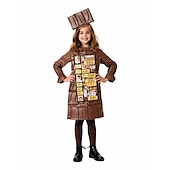 levne Dívčí kostýmy-Karlík a továrna na čokoládu Wonka tabulka čokolády Cosplay kostým cosplay Filmové kostýmy for Chlapecké Dívčí Dětské Karneval Plesová maškaráda Večírek Plesová maškaráda