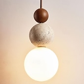 abordables Éclairages pour îlot-Lampe suspendue LED blanc chaud 11/50/70 cm 1/2/3 lumières créatives en pierre et bois mini lustre industriel suspendu en verre g9 lampe suspendue pour îlot de cuisine salle à manger chambre 85-265 V