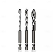 economico Strumenti manuali-set di punte elicoidali eccentriche ad alta resistenza - acciaio ad alta velocità per legno, plastica e metallo - strumento di filettatura versatile e durevole - dimensioni disponibili 6 mm, 8 mm, 10