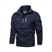 voordelige Softshell, fleece &amp; wandeljacks-Voor heren Softshell jas Wandeljack Buitenshuis Winddicht Lichtgewicht Windjack Reizen Zwart Leger Groen Blauw Khaki Grijs