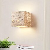 cheap Indoor Wall Lights-LED Indoor Wall Lights Cream Wabi-sabi Style Creative Grille Long LED Wall Lamp Rustic Wall Sconces for Living Room TV Staircase Backdrop Bedroom Bedside Decorative Lamps Stairs 110-240V