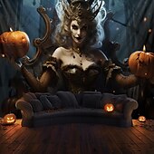 tanie Dekoracja Halloween-dekoracje halloween dziewczyna duch wiszący gobelin sztuka ścienna duży gobelin dekoracja ścienna tło zdjęcia koc zasłona dom sypialnia salon
