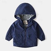 abordables Manteaux et vestes-Garçons 3D Couleur Unie Camouflage Manteau Vêtements d&#039;extérieur manche longue Automne Hiver Mode Basique Petits enfants (4-7 ans) 4-7 ans À capuche Extérieur Occasionnel Quotidien Coupe régulière
