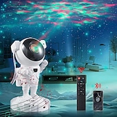 abordables luces del proyector galaxia estrella-astronauta galaxia proyector luz de noche con altavoz bluetooth temporizador remoto 360 ajustable océano proyector luz de noche para dormitorio estrellas proyector para techo decoración de la