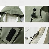 economico Softshell, pile e giacche da escursionismo-Per uomo Giacca Softshell Giubbino da escursione All&#039;aperto Color Block Antivento Resistente all&#039;acqua Giacca a vento Viaggi Nero Avorio Rosa Cachi
