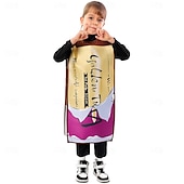 levne Dívčí kostýmy-Karlík a továrna na čokoládu Wonka tabulka čokolády Cosplay kostým cosplay Filmové kostýmy for Chlapecké Dívčí Dětské Karneval Plesová maškaráda Večírek Plesová maškaráda