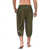 abordables Fondos-Retro Antiguo Medieval Renacimiento pantalones piratas Feria del Renacimiento caballero celta Ranger Color sólido Hombre Pirata Fantasía Víspera de Todos los Santos Carnaval Mascarada Rendimiento