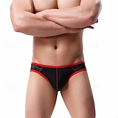 cheap Men&#039;s Briefs Underwear-Men&#039;s 1 PCS Boxers Underwear Boxer Shorts Nylon Breathable Soft Comfortable Plain Mid Rise Black White