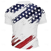  4 juillet 2026, 250e anniversaire Homme Drapeau Américain anciens combattants Polo Chemise de golf Manche Courte Polos Col en V Vêtements de rue Vêtements de vacances Tenues de fête Impression 3D