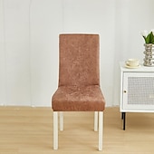 abordables Housse de chaise-Housse de chaise de salle à manger résistante à l&#039;eau pour salle à manger, cuisine, mariage, hôtel, banquet, restaurant - Housses de chaise élastiques anti-salissures, durables et faciles à nettoyer, parfaites
