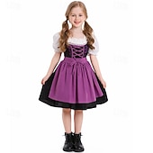cheap Kids-Halloween Oktoberfest Dress Dirndl Trachtenkleider Oktoberfest / Beer Bavarian Wiesn Wiesn Girls' Traditional Style Cloth