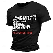 cheap Men&#039;s Graphic T Shirt-Mens Funny Graphic T-Shirt: &#039;I Don&#039;t Know What He Said... Fact Check: True&#039; Humorous Office Communication Short Sleeve