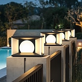 economico applique da esterno-Lampada da parete per esterni a LED bianco caldo 30 cm Lampada da pilastro esterna impermeabile a 1 luce Lampada da pilastro moderna per cancello di recinzione da giardino, cortile, prato, percorso,