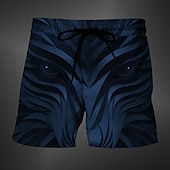 billiga Djur &amp; Fåglar-Herr Djur 3D Print 3D-utskrift Badshorts Boardshorts Medium Midja Mode Streetwear Designer Ledigt Dagligen Helgdag Ficka Snörning Elastisk midja Designer Kläder