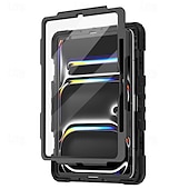cheap iPad case-Tablet Case Cover For Apple iPad Air 11&quot;(2024) iPad Air 13&quot;(2024) iPad Pro 11&quot;(2024) iPad Pro 13&quot;(2024) Portable Handle Pencil Holder Armor PC Silicone