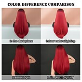 economico Parrucche da festa-parrucca lunga e dritta con frangia parrucche sintetiche a strati in fibra naturale resistente al calore per donne ragazze parrucche per feste di carnevale cosplay